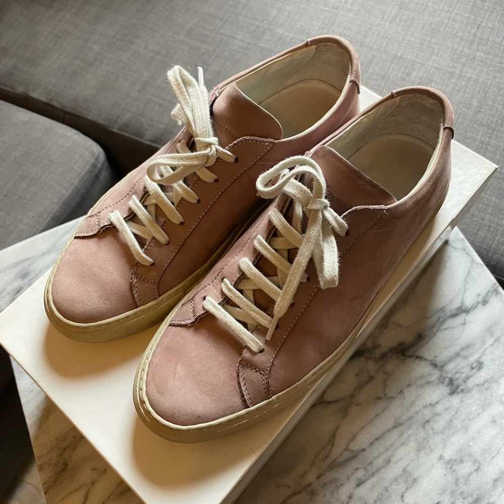Common Projects Achilles Low Nubuck Pink